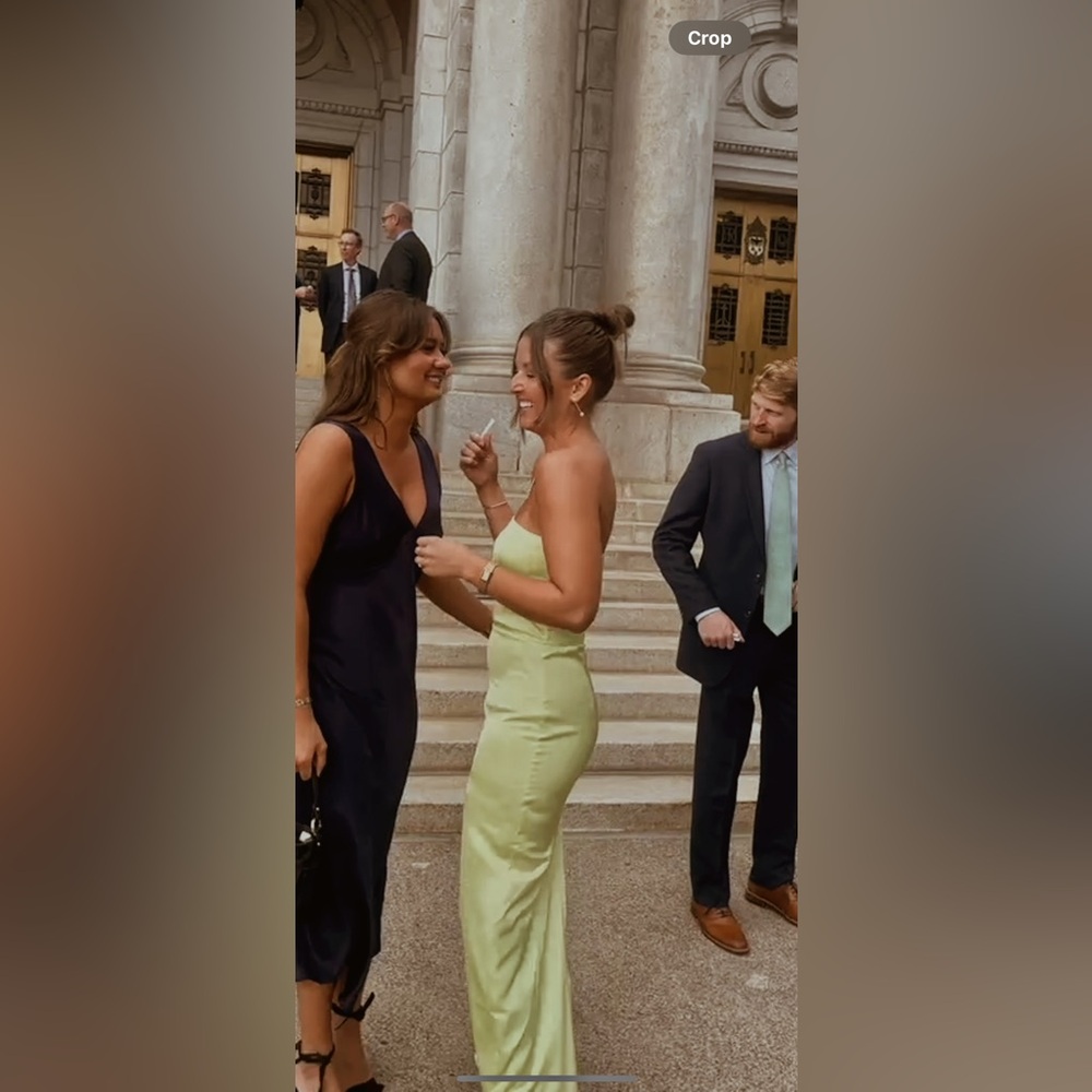 Abercrombie Satin Green Dress - Picture 6 of 7